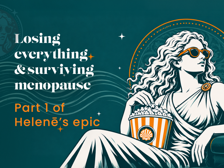 Aphrodite Reimagined menopause Blog - Helen? shares her honest menopause story – from hot flushes ion the cinema and brain fog to losing her career, confidence and identity, before finding her way back.